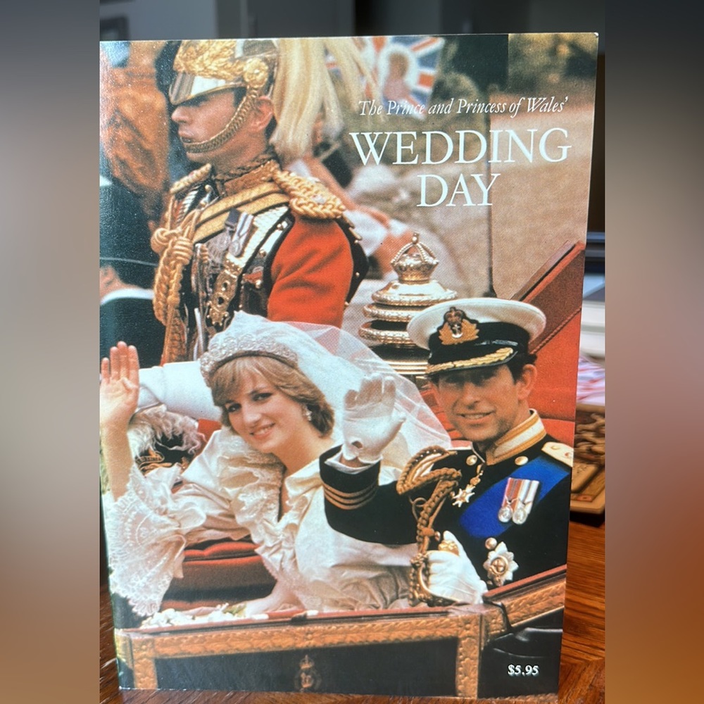 Prince and princess of Wales wedding program